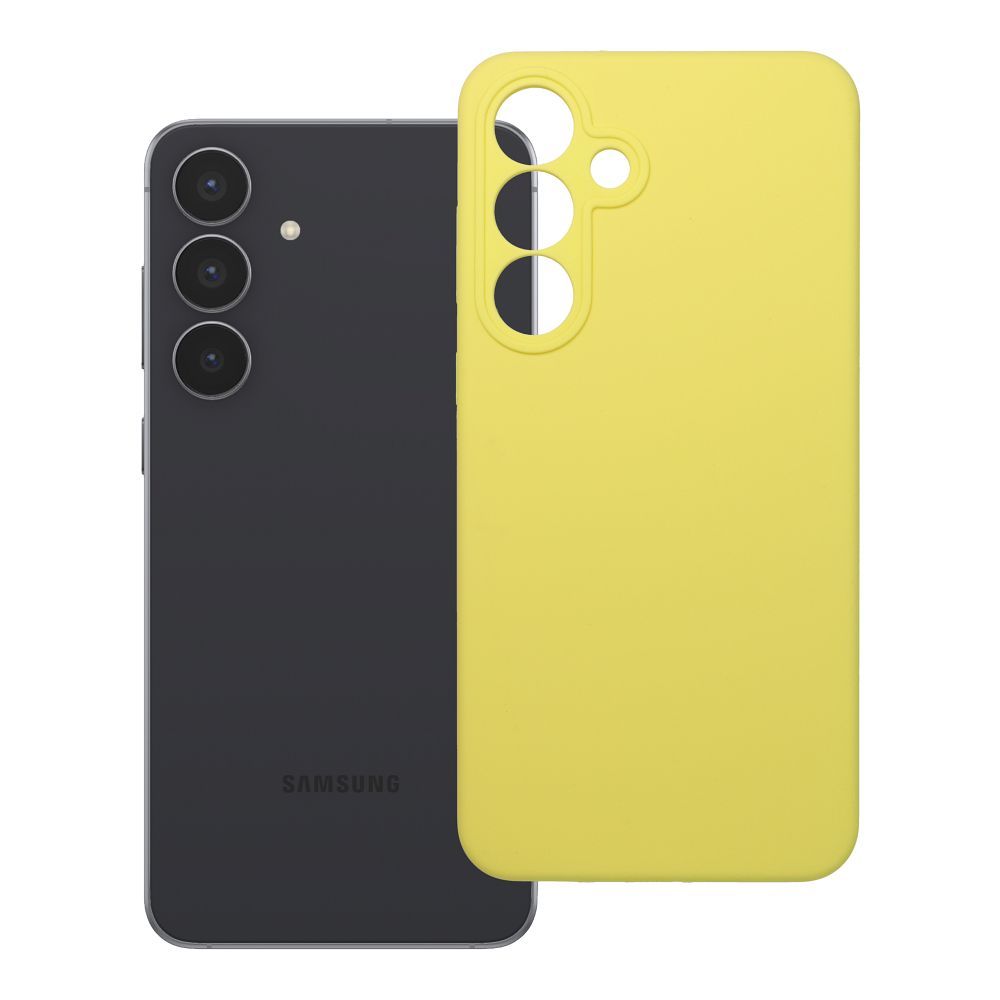 Husa pentru Samsung S25 FE Silicone 2mm (Camera Protection) Galben