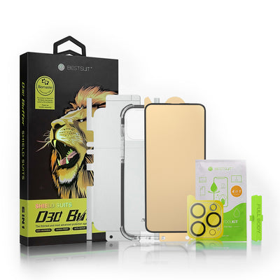 Folie Bestsuit 6in1 Set pentru iPhone 13 Mini Husa / sticla Flexi / Back Housing Protector Film / Camera Lens / Cloths /