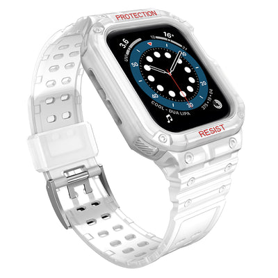 Husa Protect Curea Curea pentru Apple Watch 42/44/45mm Armored Curea - Transparent