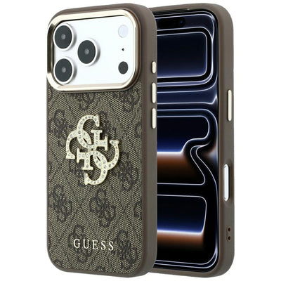 Husa Guess 4G & Big Strass Logo pentru iPhone 18 Pro Max / 17 Pro Max Maro