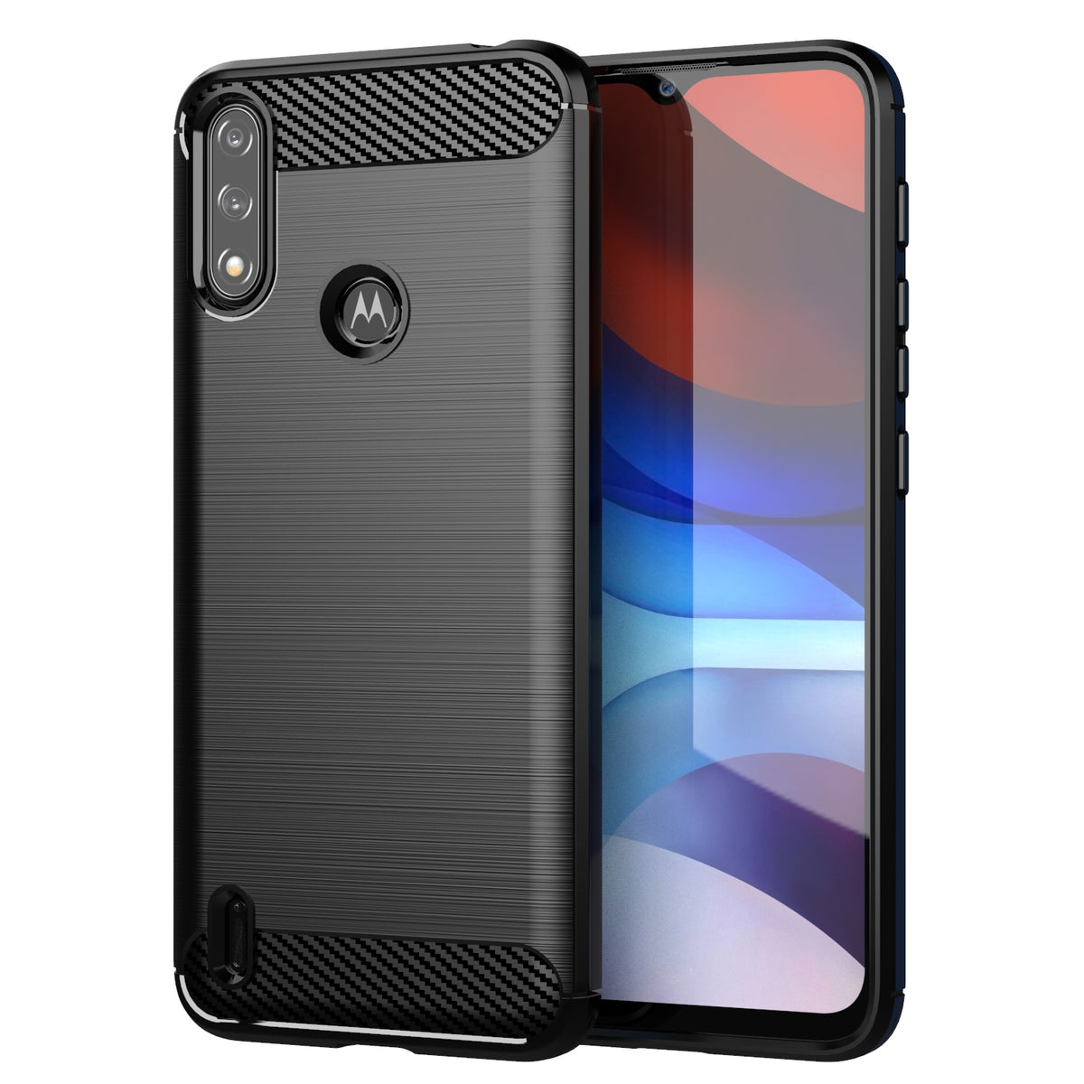 Husa Carbon Flexible Motorola Moto E7i Power Negru