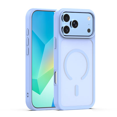 Husa Mag Matt pentru iPhone 17 Pro 6,3" / iPhone 18 Pro 6,3" Albastru deschis Big Hole