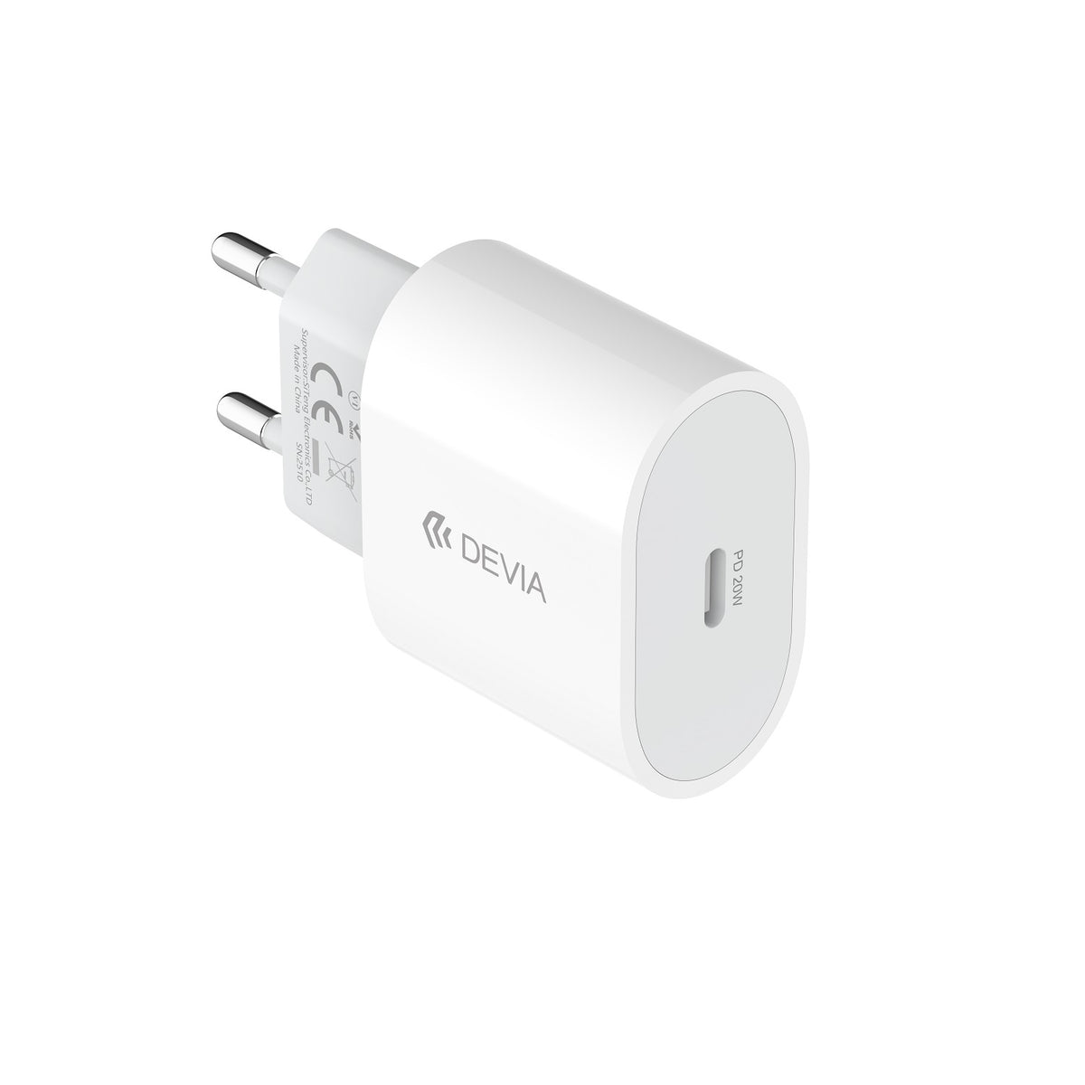 Incarcator priza Devia Rocket PD QC 20W 1x Usb-c Alb