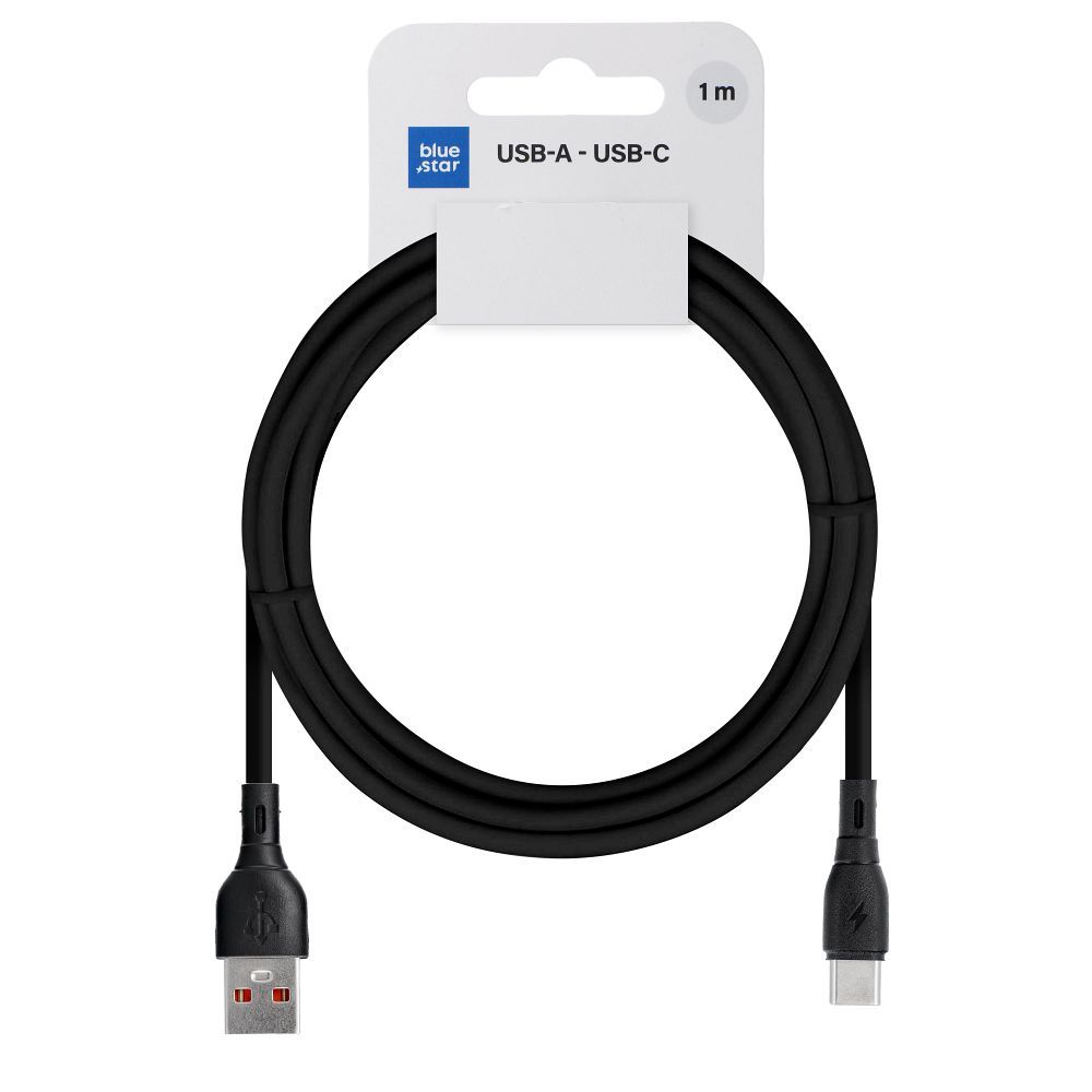 Cablu Albastru Star USB A To USB C 3A 60W ECO 1 M Negru
