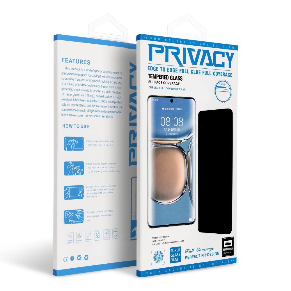 Folie OG 6D Premium Privacy sticla - pentru Xiaomi Redmi Note 15 Pro+ Negru