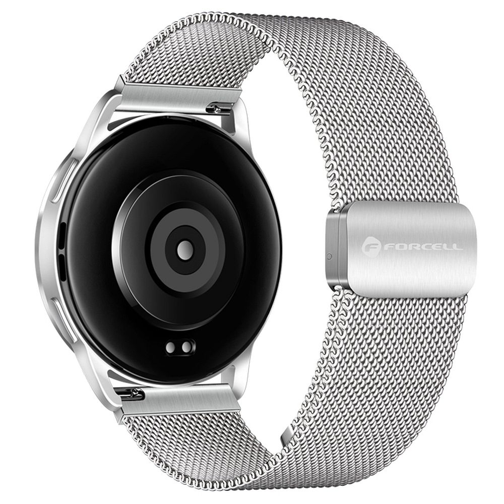 Curea Forcell To Samsung Galaxy Watch F-design Fs11 Magnetic Steel 20 Mm Argintiu