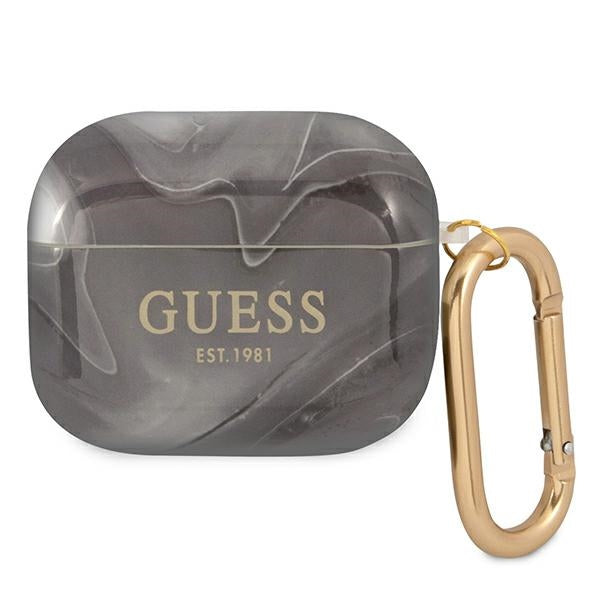 Husa Guess AirPods 3 Cover Negru/Negru Marble Collection