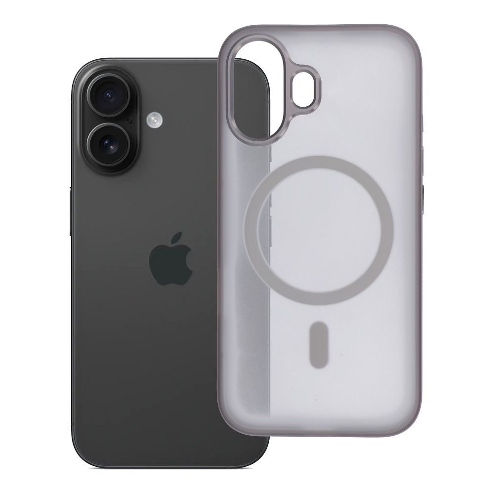 Husa Flexline Mag pentru iPhone 16 Compatible cu Magsafe Gri