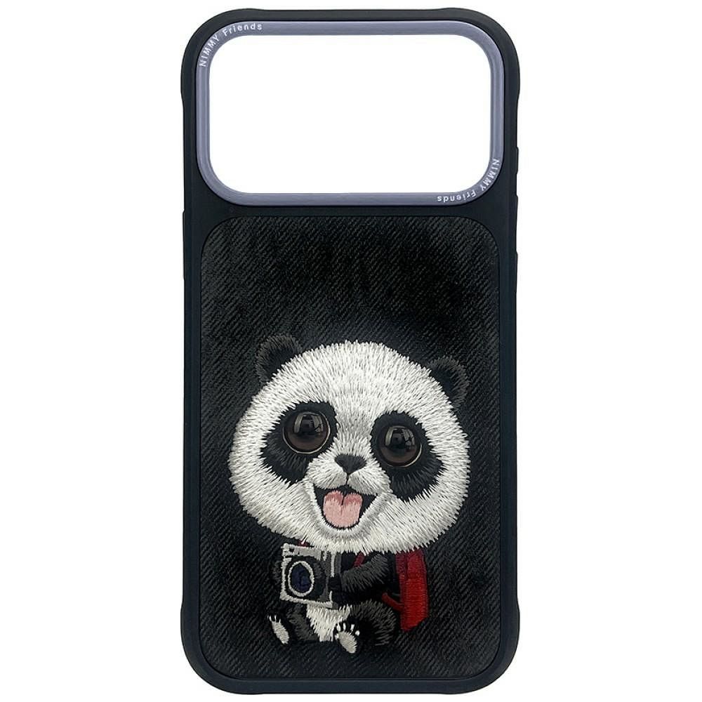 Husa Nimmy BIG Eyed Giant Panda pentru iPhone 18 Pro/17 Pro Negru