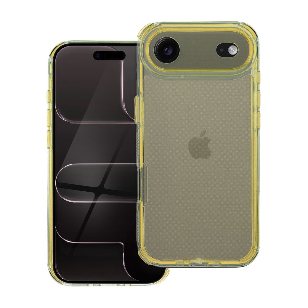 Husa Matrix Transparent pentru iPhone 17 AIR Galben