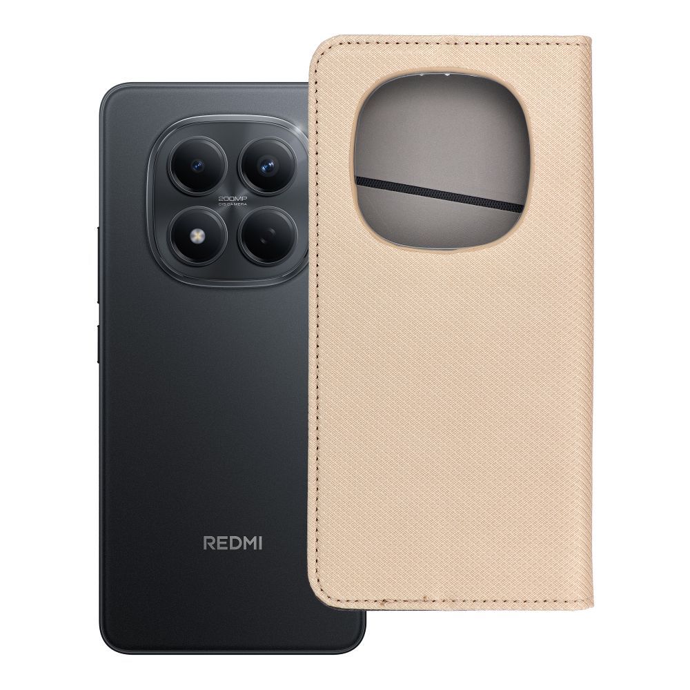 Husa Smart Book pentru Xiaomi Redmi Note 15 5G Auriu