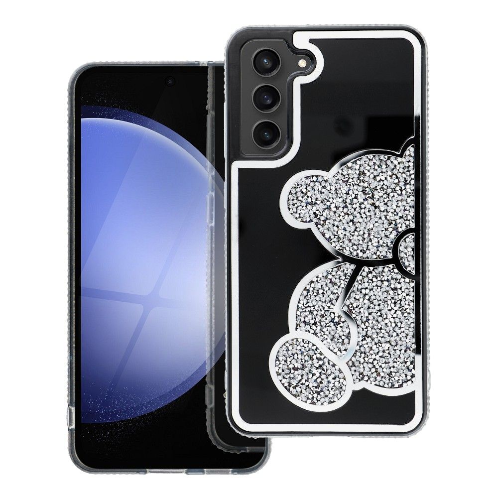 Husa Teddy Bear pentru Samsung A26 5G Argintiu