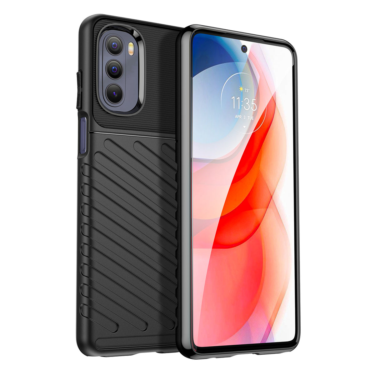 Husa Thunder Flexible Armored pentru Motorola Moto G Stylus 2022 Negru