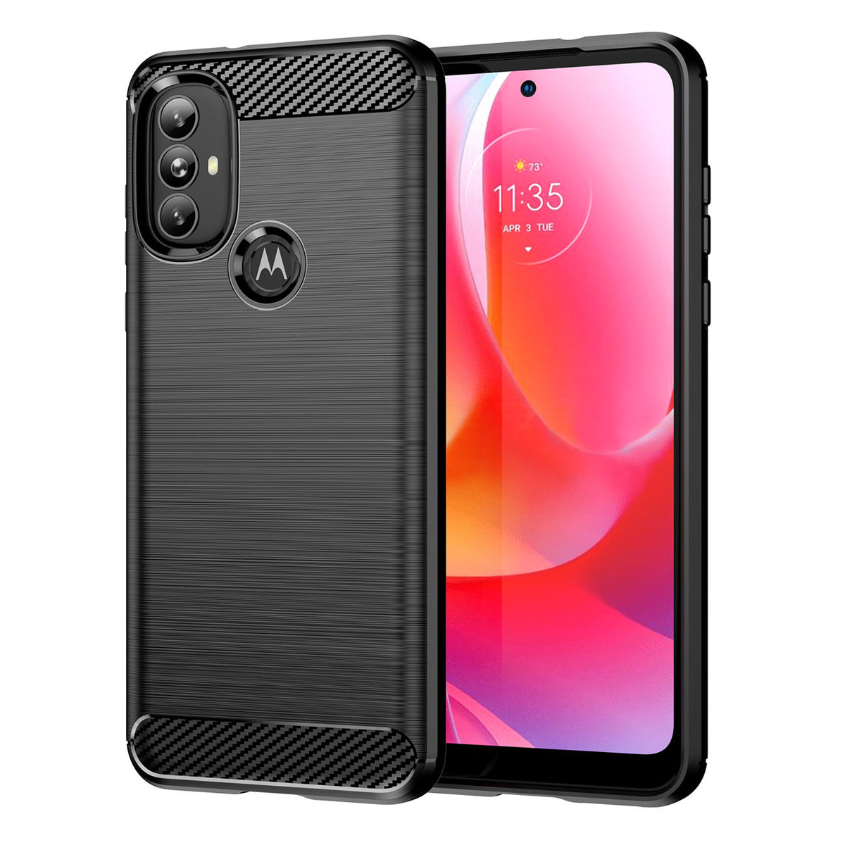 Husa Carbon Flexible Motorola Moto G Power 2022 Negru