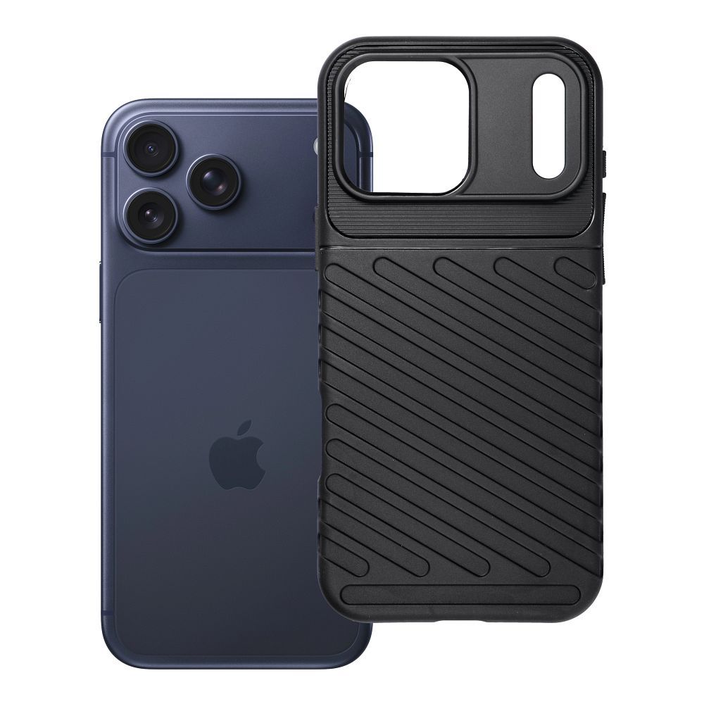 Husa Thunder pentru iPhone 17 Pro Max / 18 Pro Max (Low Camera Edge) Negru