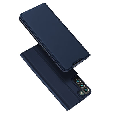 Husa Dux Ducis Skin Pro Holster Cover Flip Cover pentru Samsung Galaxy S22 + (S22 Plus) Albastru