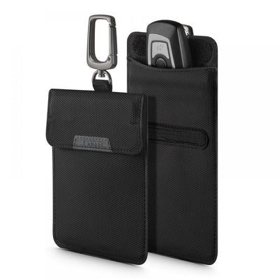 Husa Anti-theft Spigen Pouch Keyless Rfid Signal Blocker - Negru