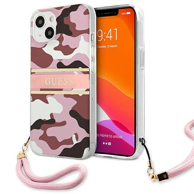Curea Guess iPhone 13 6.1" Roz/Roz Hardcase Camo Collection