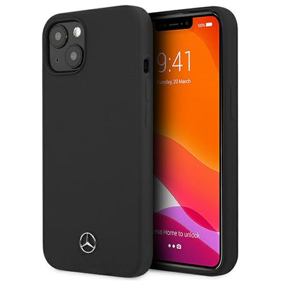 Husa Mercedes Silicone Line pentru iPhone 13 Mini - Negru