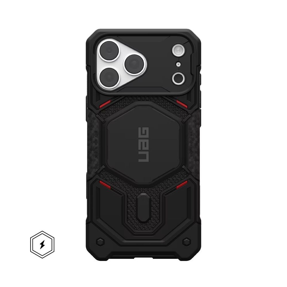 Husa Urban Armor Gear UAG Monach Pro Compatible cu Magsafe pentru iPhone 18 Pro Max/17 Pro Max Kevlar Negru