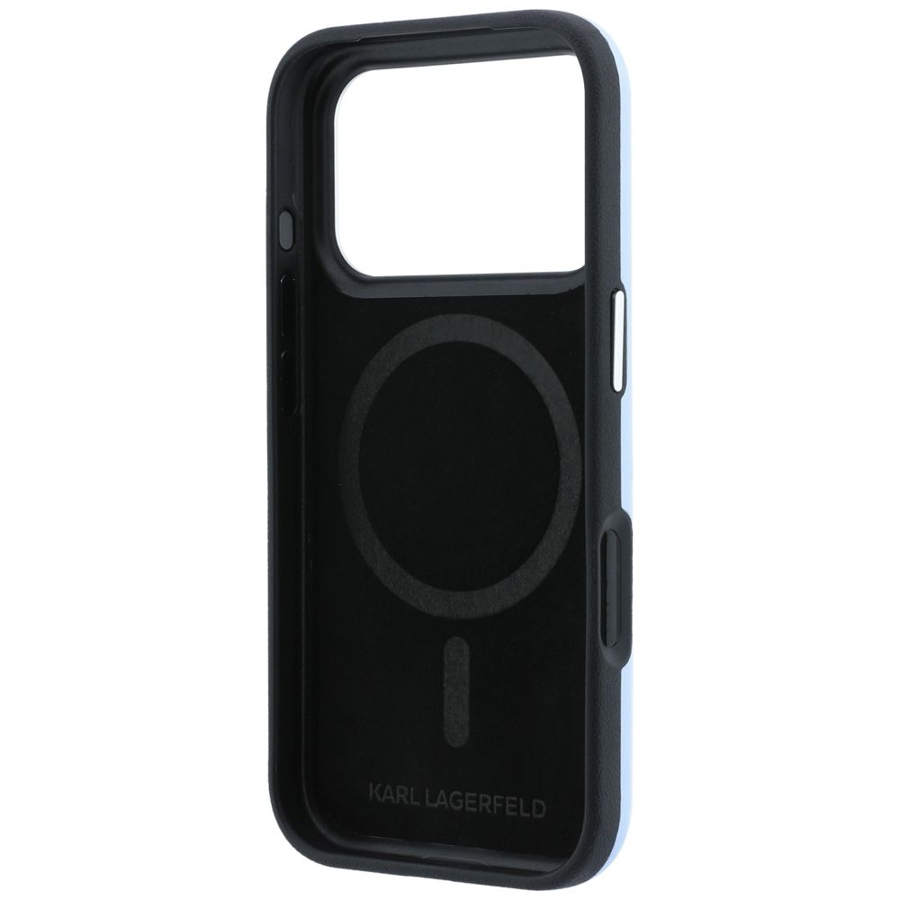 Husa Karl Lagerfeld pentru iPhone 18 Pro Max/ 17 Pro Max Compatible cu Magsafe (Smooth Ikonik Sketch) Albastru deschis