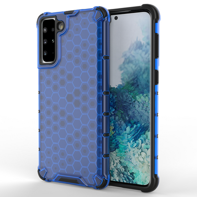 Husa Honeycomb Armored Cover cu A Gel Frame pentru Samsung Galaxy S22 + (S22 Plus) Albastru