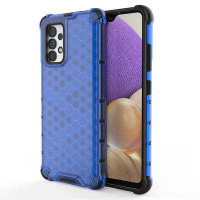 Husa Honeycomb Armored Cover cu A Gel Frame pentru Samsung Galaxy A03s (166.5) Albastru
