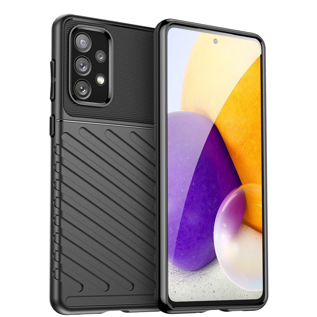 Husa Thunder Flexible Armored Cover pentru Samsung Galaxy A73 Negru