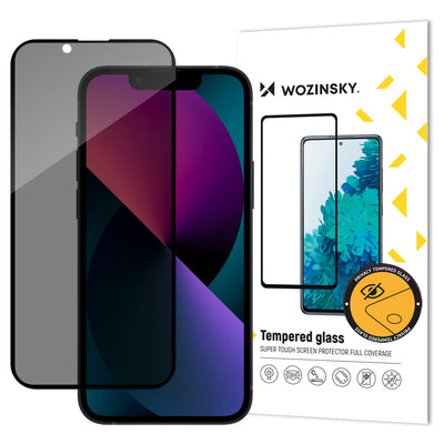 Folie Wozinsky Privacy Glass sticla pentru iPhone 17e / 16e / 14 / 13 / 13 Pro cu Anti Spy Privacy Filter