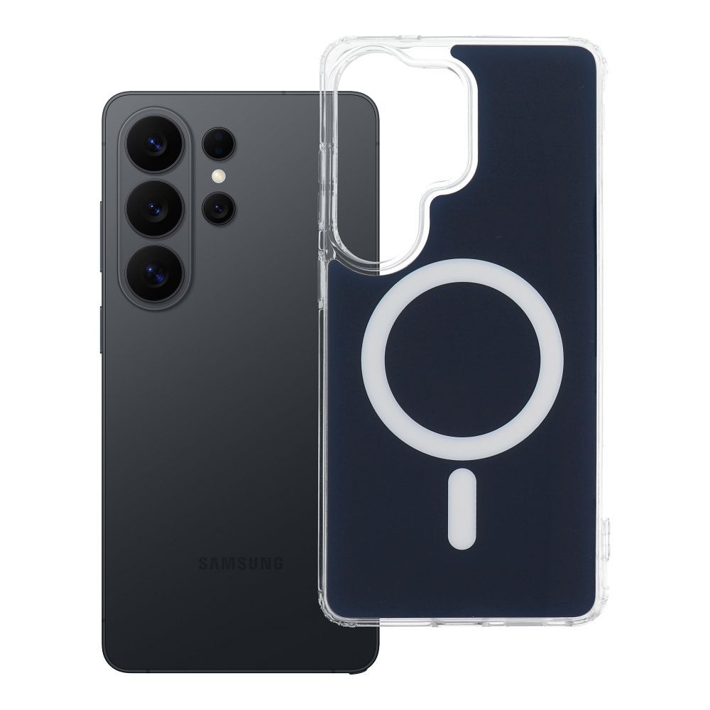 Husa Transparent Fusion Mag pentru Samsung S26 Ultra Compatible cu Magsafe Bleumarin