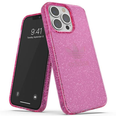 Husa Adidas OR Protective Transparent Glitter pentru iPhone 13 Pro / iPhone 13 - Roz