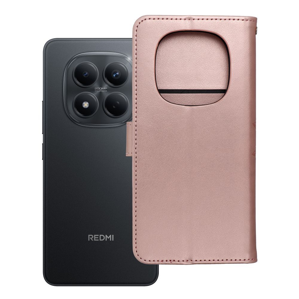 Husa Mezzo Book Flip pentru Xiaomi Redmi Note 14 PRO 4G Mandala Roz auriu