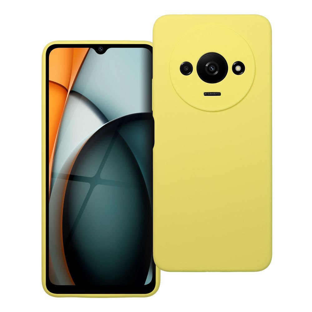 Husa pentru Xiaomi Redmi A3 4G Silicone 2mm (Camera Protection) Galben
