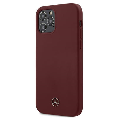 Husa Mercedes Silicone Line pentru iPhone 12 / iPhone 12 Pro - Rosu