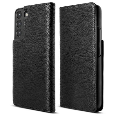 Husa Ringke Folio Signature Flip Leather pentru Samsung Galaxy S22 + (S22 Plus) Negru