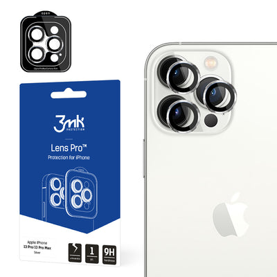 Folie Camera sticla pentru iPhone 13 Pro Max / 13 Pro 9H pentru 3mk lentila Protection Pro Series lentila - Argintiu