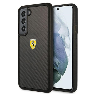 Husa Ferrari S22 S901 Negru/Negru Hardcase On Track Real Carbon