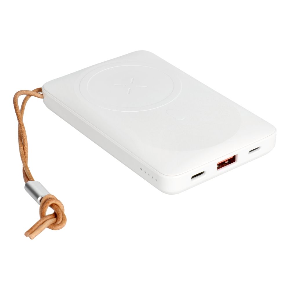 Acumulator extern Veger Compatible cu Magsafe Magon / W1151) PD Qc3.0 2A 20W cu Wireless Charging 10000 Mah Alb