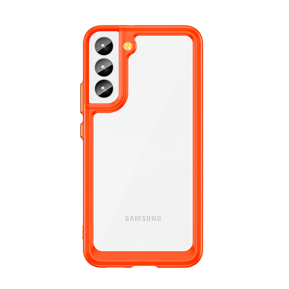 Husa Outer Space Cover pentru Samsung Galaxy S22 + (S22 Plus) Hard Cover cu Gel Frame Rosu