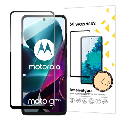 Folie Wozinsky Full Glue sticla Motorola Moto G200 5G 9H Full Screen cu Negru Frame