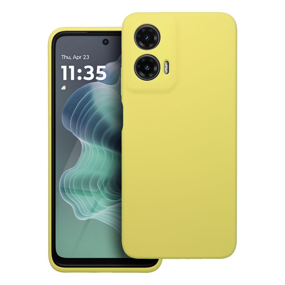 Husa pentru Motorola G35 5G Silicone 2mm (Camera Protection) Galben