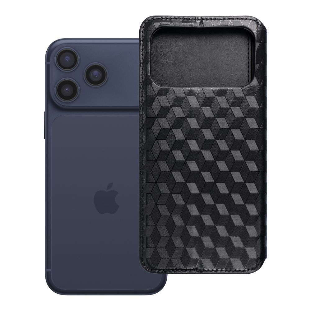 Husa Cubic Book Flip pentru iPhone 17 PRO MAX / 18 PRO MAX Negru