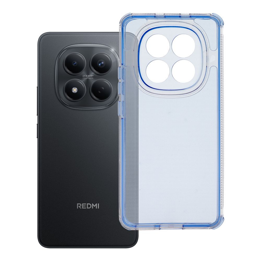 Husa Matrix Transparent pentru Xiaomi Redmi Note 15 4G / 5G Albastru