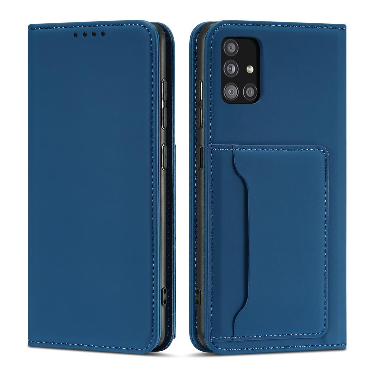Husa Magnet Card pentru Samsung Galaxy A13 5G Pouch Wallet Card Suport Albastru