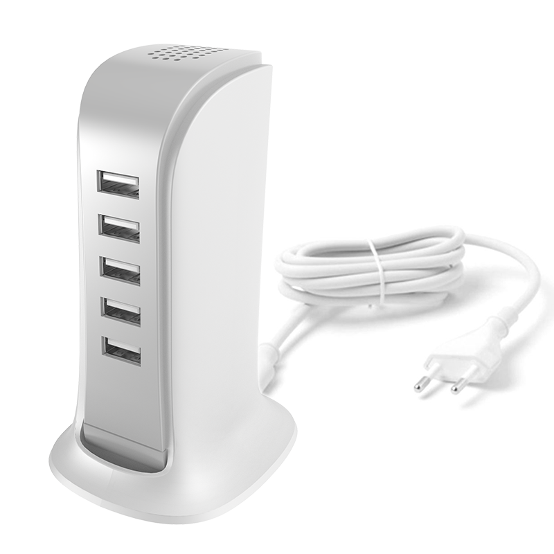 Cablu Dudao 5x USB Incarcator cu Built-in EU Power Alb (A5eu)