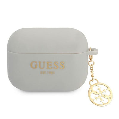 Husa Guess Guaplsc4eg AirPods Pro Cover Gri/Gri Silicone Charm 4G Collection