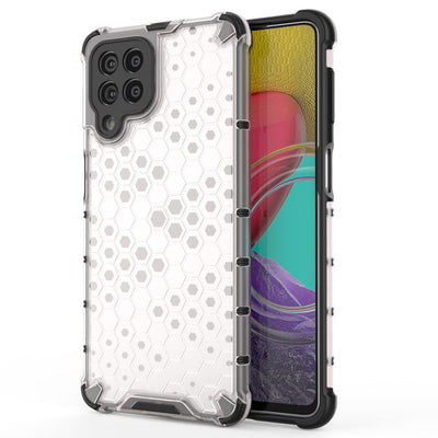 Husa Honeycomb Armored Cover cu A Gel Frame pentru Samsung Galaxy M53 5G Transparent