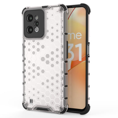 Husa Honeycomb Armored Cover cu A Gel Frame Realme C31 Transparent