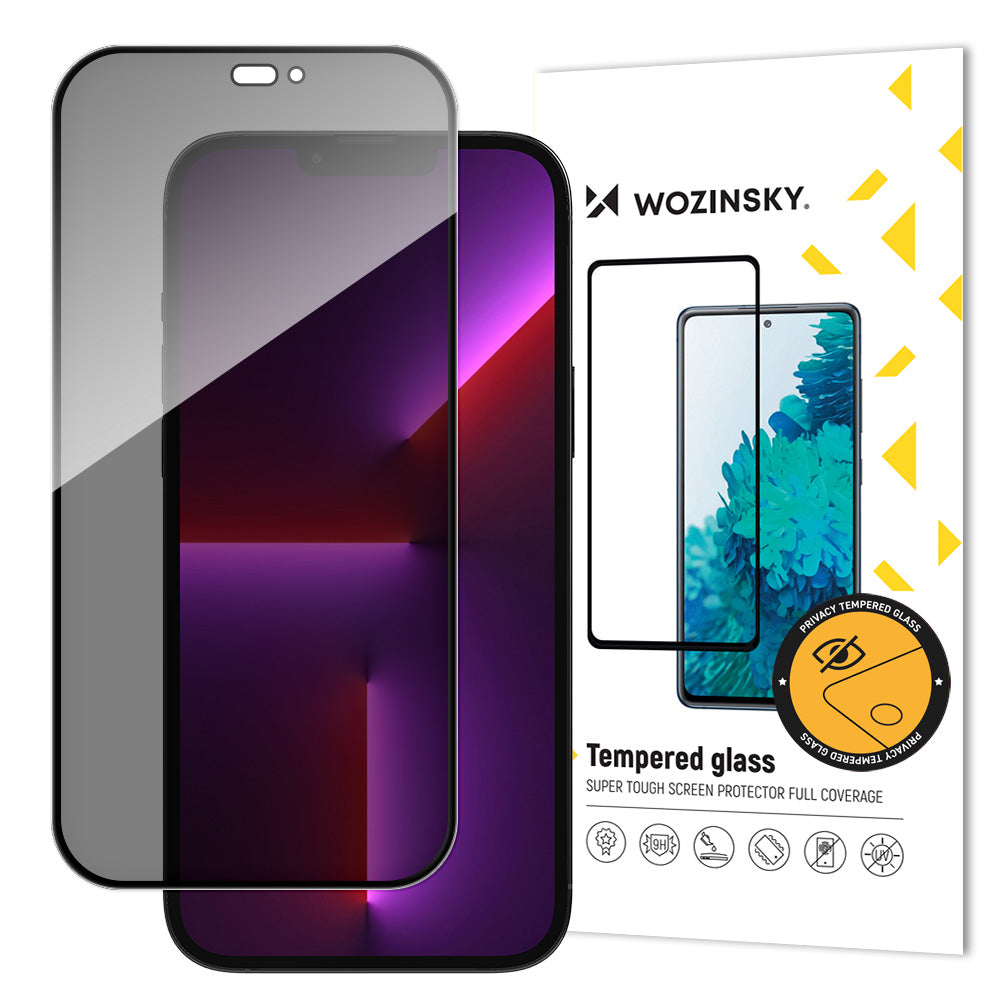 Folie Wozinsky Privacy Glass sticla pentru iPhone 14 Pro cu Anti Spy Privatizing Filter