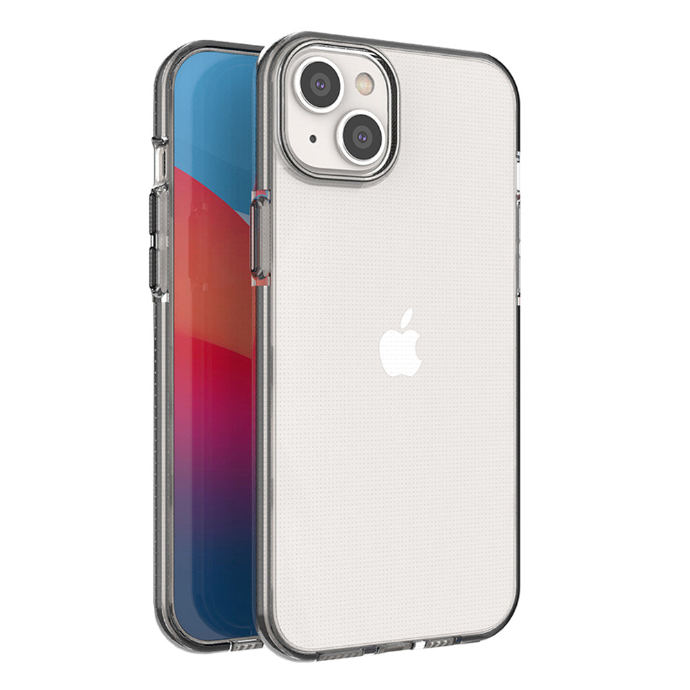 Husa Spring pentru iPhone 14 Plus Silicone cu A Frame Negru